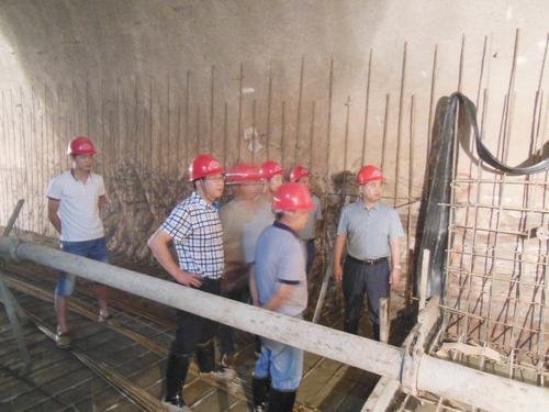 鄔清富一行到武引二期西梓干渠五標工地視察指導工作